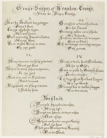 Spotvers on the 24 judges who convicted Johan van Oldenbarnevelt, 1619, Joost van den Vondel, 1800 - 1899 Canvas Print