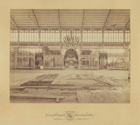 Construction of the Dutch branch in the International Exhibition Philadelphia, 1876, Centennial Photographic Company, 1876 Canvas Print