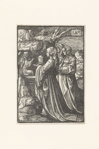 The Three Marys at the Empty Tomb, Jacob Cornelisz van Oostsanen, 1520 - 1521 Canvas Print