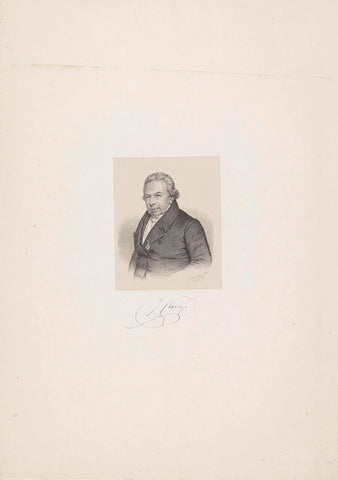 Portrait of Joannes Clarisse, Johann Peter Berghaus, 1850 Canvas Print