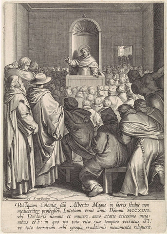 Sermon by Thomas of Aquinas in Paris, Egbert van Panderen, 1610 Canvas Print