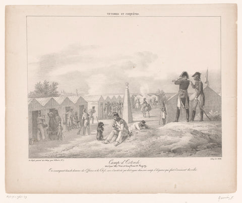 Encampment in Ostend in 1805, François Grenier, 1818 - 1825 Canvas Print