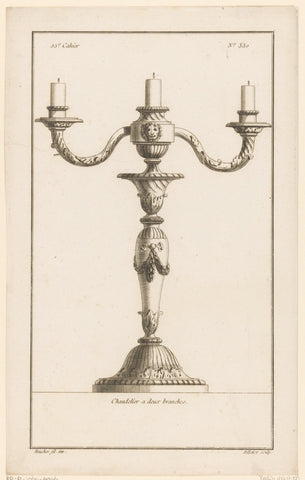 Candlestick with lion's head, Jean Pelletier, 1772 - 1779 Canvas Print