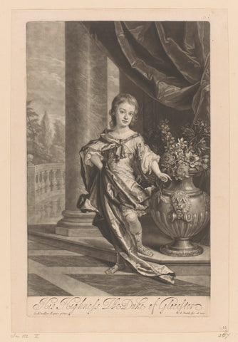 Portrait of William, Duke of Gloucester, John Smith (printmaker/ publisher), 1695 - 1742 Canvas Print