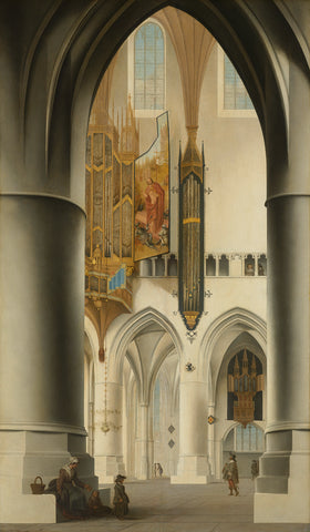 Interior of the Church of St Bavo in Haarlem, Pieter Jansz. Saenredam, 1636 Canvas Print