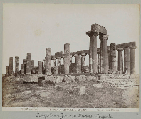 N. 337 Temple of Juno and Lucina, Giuseppe Incorpora, c. 1893 - c. 1903 Canvas Print