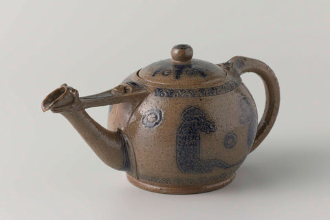 Teapot of salt-glazed stoneware, Joseph Mendes da Costa (1863-1939), 1901 Canvas Print