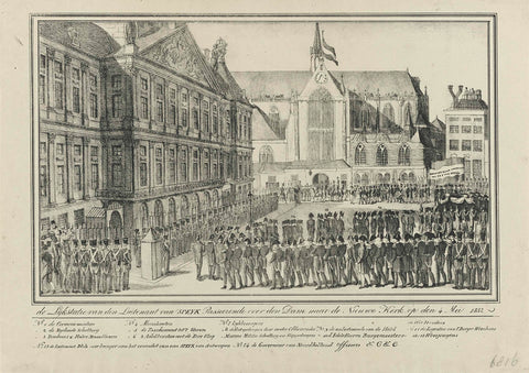 Funeral of Jan van Speijk, 1832, anonymous, 1832 Canvas Print