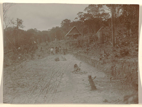 Construction of railway in Suriname, Jacob Evert Wesenhagen (attributed to), 1905 - 1910 Canvas Print