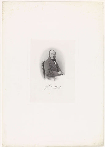 Portrait of Gerrit de Clercq, Johann Heinrich Maria Hubert Rennefeld, 1845 - 1857 Canvas Print