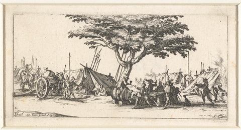 Legerkamp, Jacques Callot, 1632-1636 Canvas Print