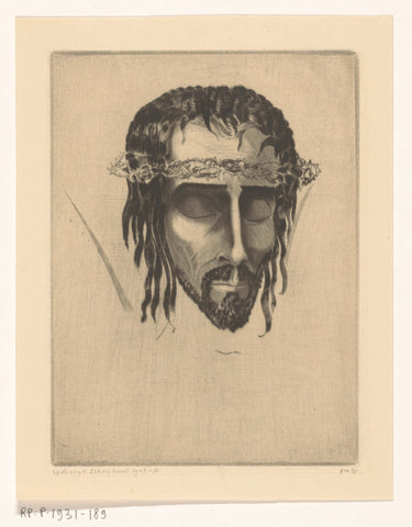 Head of Christ, Lodewijk Schelfhout, 1928 Canvas Print