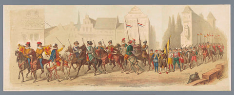 Utrecht masquerade of 1881 (seventh plate), Anthony Grolman, 1881 Canvas Print