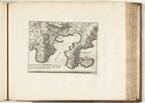 Map of Villefranche-sur-Mer and surroundings, 1726, anonymous, 1726 Canvas Print