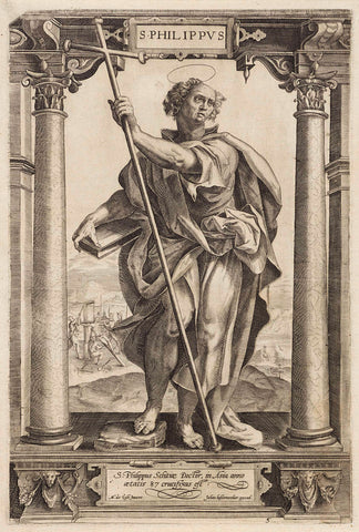 Saint Philip, Hieronymus Wierix, 1580 - 1613 Canvas Print