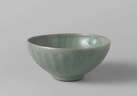 Bowl with moulded lotus petals, anonymous, c. 1100 - c. 1199 Canvas Print