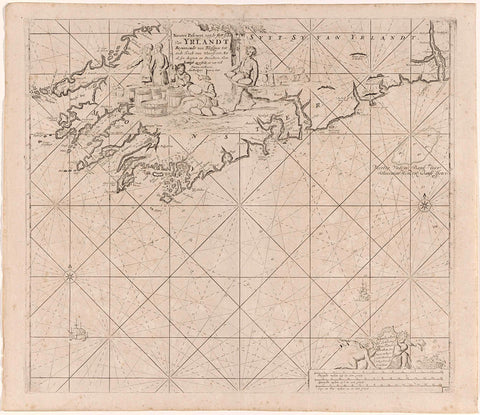 Map of part of the south coast of Ireland, Jan Luyken, 1681 - 1803 Canvas Print