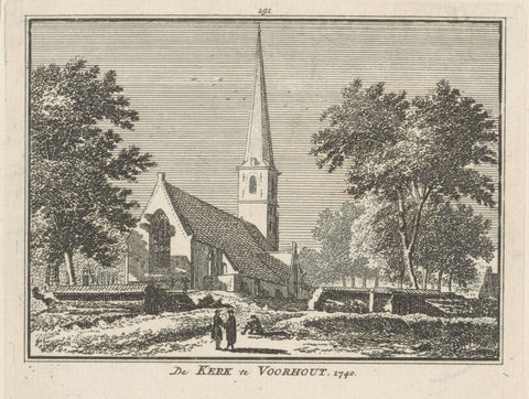 View of the church in Voorhout, 1740, Hendrik Spilman, 1750 - 1792 Canvas Print