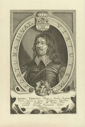 Portret van Johann Ernst von Pistoris von Seusslitz, Pieter de Jode (II), 1648 Canvas Print