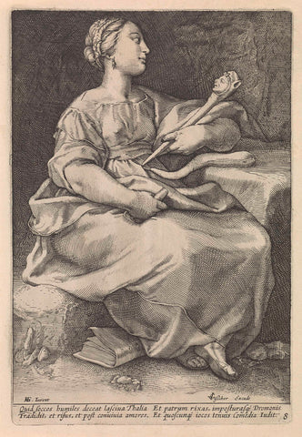 Thalia, anonymous, 1601 - 1652 Canvas Print