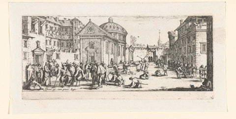 Wounded at a hospital, Jacques Callot, 1633 Canvas Print