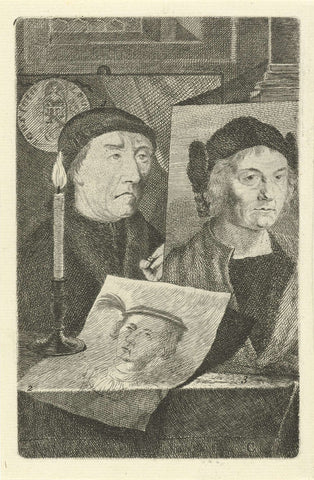 Portraits of Laurens Jansz. Coster, Hugo van der Goes and Albrecht Dürer, Jan l'Admiral, 1764 Canvas Print