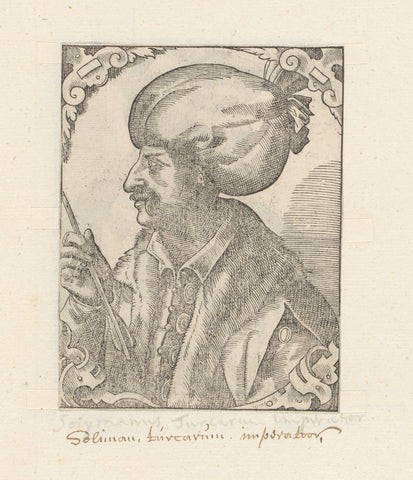 Portrait of Süleyman I the Gote, anonymous, 1549 - 1575 Canvas Print