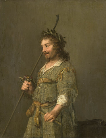 Portrait of a Man dressed as a Shepherd, Hendrik Gerritsz. Pot, c. 1630 - c. 1645 Canvas Print