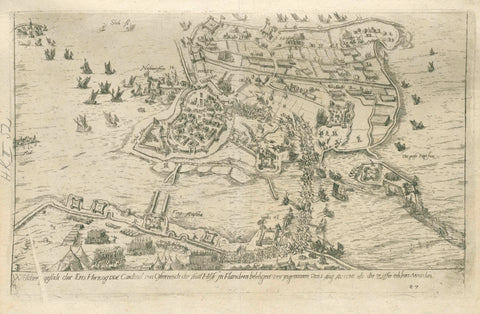 Siege of Hulst, 1596, Philipp Uffenbach, 1596 - 1598 Canvas Print