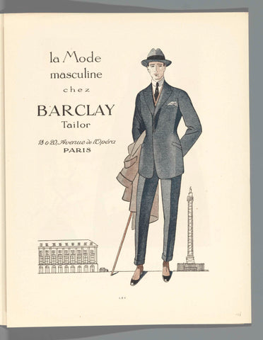 Gazette du Bon Ton, 1920 - No. 8, p. LXV: advertentie Barclay, Lucien Vogel, 1920 Canvas Print