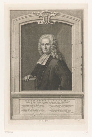 Portrait of Herman Venema, Jacob Houbraken, 1767 Canvas Print