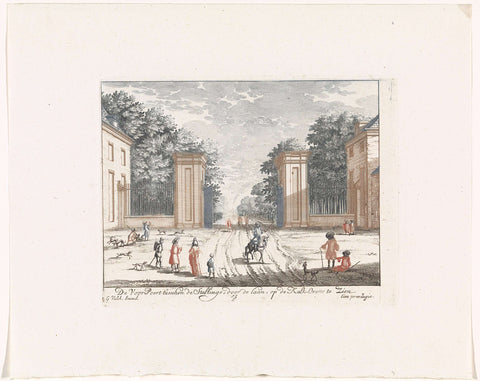 View of the gate of Soestdijk Palace, anonymous, 1695 Canvas Print