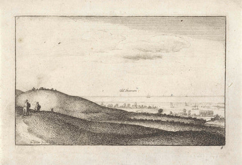 Landscape with view of Shoreham, Wenceslaus Hollar, 1645 Canvas Print