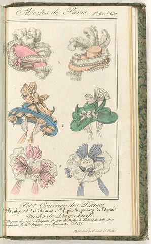 Petit Courrier des Dames, 10 May 1829, No. 42 / 637 : Modes de Long-champ..., anonymous, 1829 Canvas Print