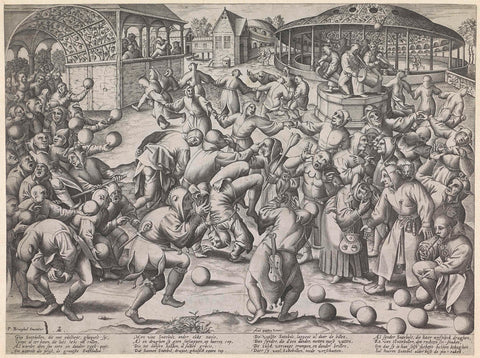 Zottenkermis, Pieter van der Heyden, 1570 - 1601 Canvas Print