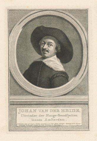 Portrait of Jan van der Heyden, Jacob Houbraken, 1708 - 1780 Canvas Print