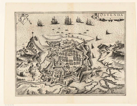 Siege of Ostend, 1601-1604, anonymous, 1655 - 1657 Canvas Print