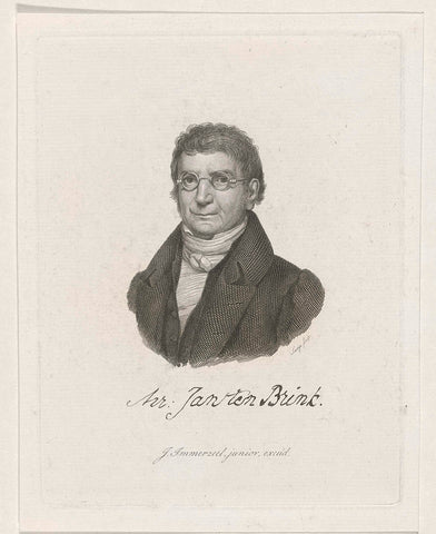 Portrait of Jan ten Brink, Johannes Philippus Lange, 1820 - 1841 Canvas Print