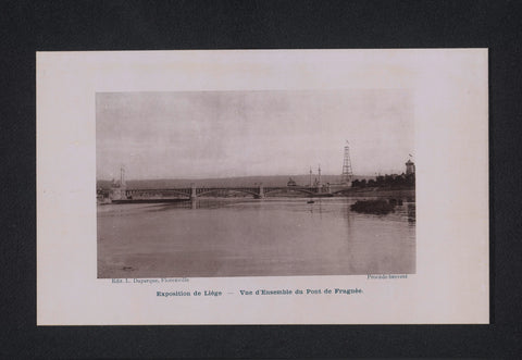 View of the Pont de Fragnée, entrance of the 1905 World's Fair in Liège, anonymous, 1905 Canvas Print