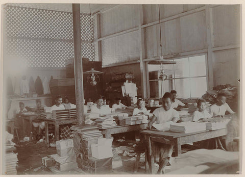 Bindery of the Deli Courant, anonymous, 1908 Canvas Print