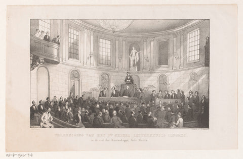 Meeting of the Second Dutch Literary Congress in Amsterdam, Hendrik Wilhelmus Last, 1850 Canvas Print