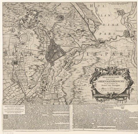 Beleg van Den Bosch door Frederik Hendrik, 1629, Cornelis Florisz. van Berckenrode (attributed to), 1629 Canvas Print