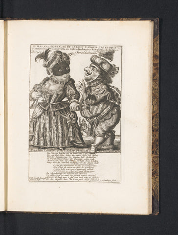 Two dwarves for the month of February, 1720, J. van Kralingen, 1718 - 1720 Canvas Print