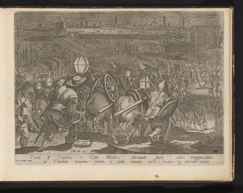 Siege of Camollia and Siena, Philips Galle, 1583 Canvas Print