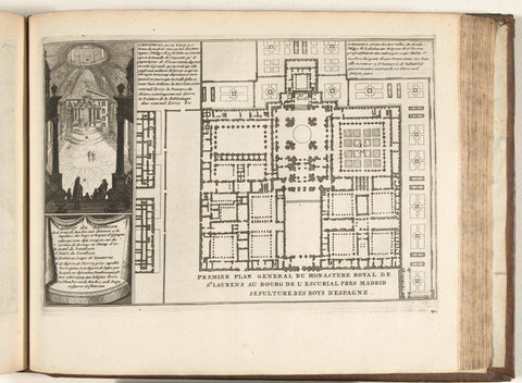 Map of the Escorial, 1726, anonymous, 1726 Canvas Print