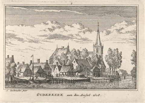 Ouderkerk aan de Amstel, Abraham Rademaker, 1727 - 1733 Canvas Print