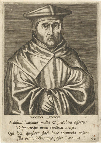Portrait of Jacobus Latomus, Philips Galle, 1572 Canvas Print