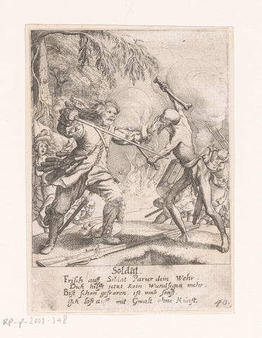 Soldier and Death, Rudolph Meyer, 1650 Canvas Print