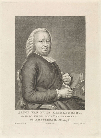 Portrait of Jacob van Nuys Klinkenberg, Jacob Houbraken, 1780 Canvas Print