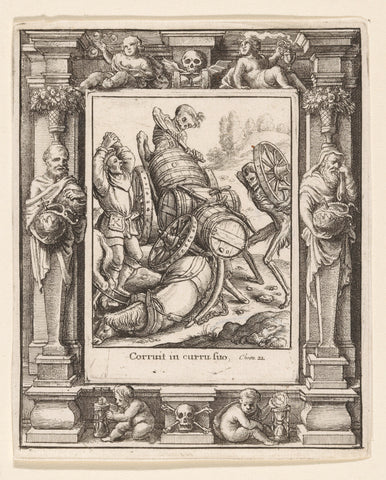 The Carter and Death, Wenceslaus Hollar, 1651 Canvas Print